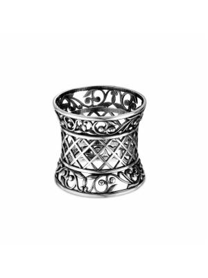 Салфетница серебро 925 пробы, покрытие - оксидирование, без вставок