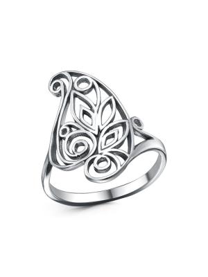 Кольцо бижутерия, покрытие - серебрение с оксидированием, без вставок