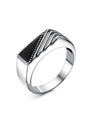 Кольцо бижутерия, покрытие - серебрение с оксидированием, отделка - эмаль, без вставок