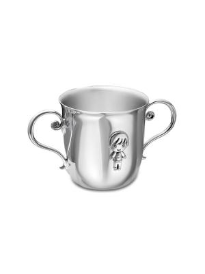 Чашка детская «мальчик» серебро 925 пробы, без покрытия, без вставок