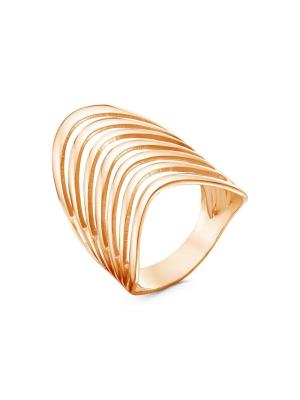 Кольцо серебро 925 пробы, покрытие - золочение, без вставок