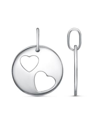 Подвеска серебро 925 пробы, покрытие - платинирование, без вставок