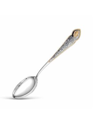 Ложка на "крещение" серебро 925 пробы, покрытие - оксидирование, выборочное золочение, без вставок