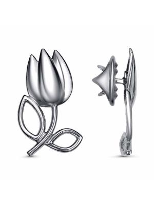 Брошь серебро 925 пробы, покрытие - оксидирование, без вставок