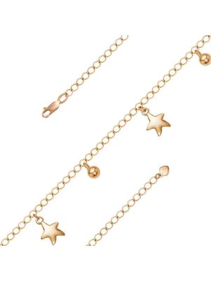 Браслет бижутерия, покрытие - золочение, без вставок