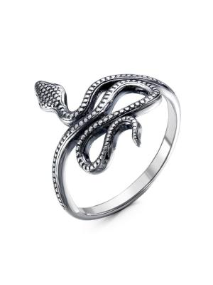 Кольцо серебро 925 пробы, покрытие - оксидирование, без вставок