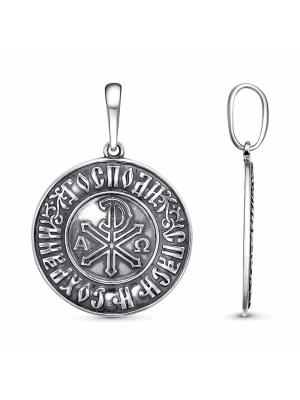 Подвеска серебро 925 пробы, покрытие - оксидирование, без вставок