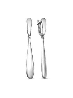 Серьги бижутерия, покрытие - серебрение с оксидированием, без вставок