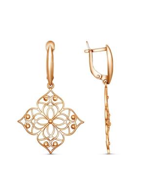 Серьги бижутерия, покрытие - золочение, без вставок