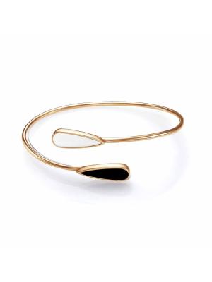 Браслет бижутерия, покрытие - золочение, отделка - эмаль, без вставок