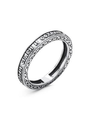 Кольцо бижутерия, покрытие - серебрение с оксидированием, без вставок