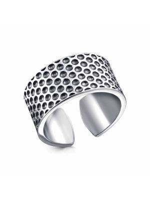 Кольцо бижутерия, покрытие - серебрение с оксидированием, без вставок