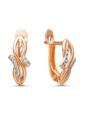 Серьги бижутерия, покрытие - золочение, отделка - алмазная грань, без вставок