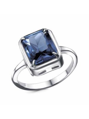 Кольцо бижутерия, покрытие - платинирование, вставка - стекло ювелирное