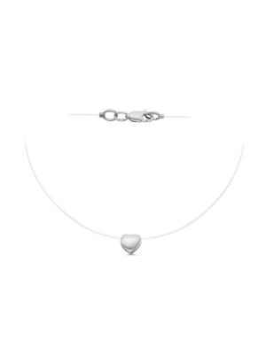 Колье бижутерия, покрытие - серебрение, без вставок