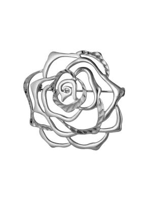 Брошь серебро 925 пробы, покрытие - оксидирование, отделка - алмазная грань, без вставок