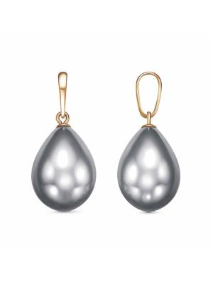 Подвеска бижутерия, покрытие - золочение, вставка - имитация жемчуга