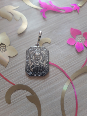 Подвеска бижутерия, покрытие - серебрение с оксидированием, без вставок