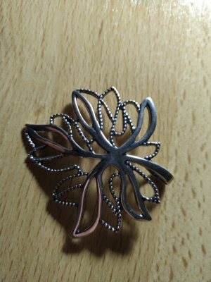 Подвеска бижутерия, покрытие - серебрение с оксидированием, без вставок