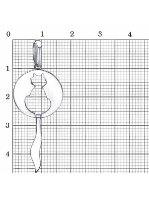 Подвеска бижутерия, покрытие - платинирование, без вставок