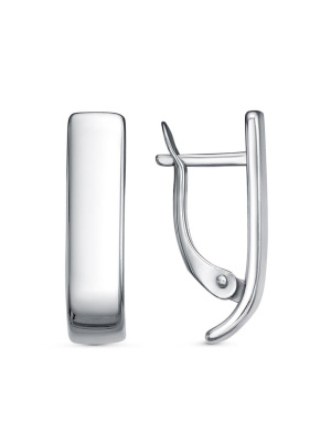 Серьги бижутерия, покрытие - платинирование, без вставок