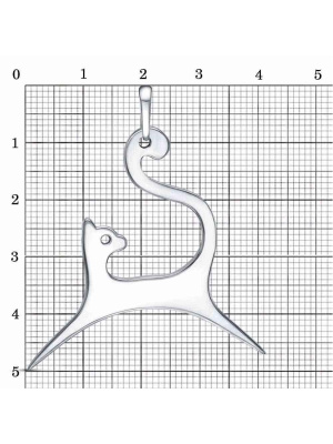 Подвеска бижутерия, покрытие - платинирование, без вставок