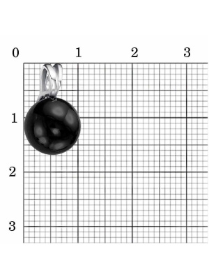Подвеска серебро 925 пробы, покрытие - родирование, вставка - имитация жемчуга