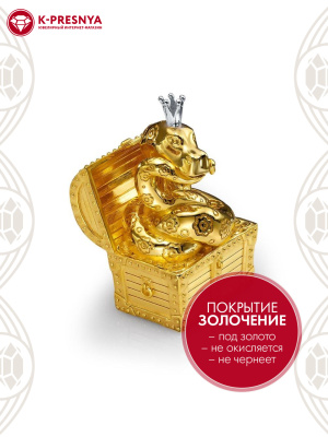 Сувенир бижутерия, покрытие - золочение, выборочное родирование, без вставок