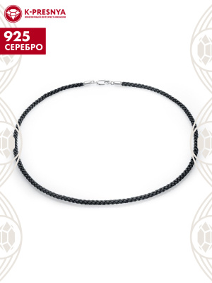 Шнур серебро 925 пробы, покрытие - платинирование, без вставок