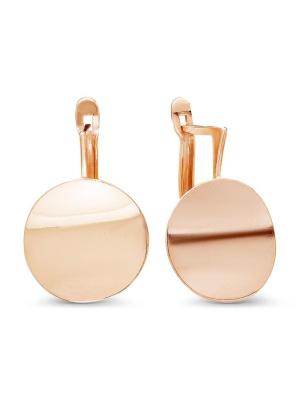 Серьги серебро 925 пробы, покрытие - золочение, без вставок