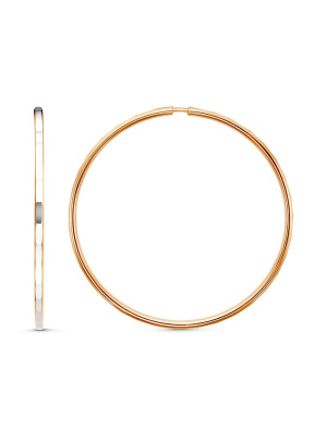 Серьги серебро 925 пробы, покрытие - золочение, отделка - алмазная грань, без вставок