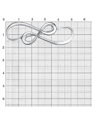 Брошь серебро 925 пробы, покрытие - родирование, без вставок