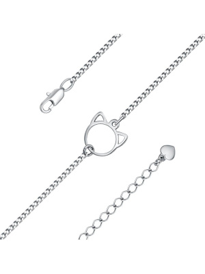 Браслет бижутерия, покрытие - платинирование, без вставок