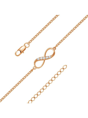 Браслет бижутерия, покрытие - золочение, вставка - стекло ювелирное preciosa