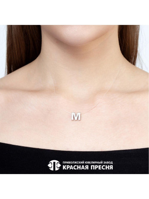 Подвеска серебро 925 пробы, покрытие - платинирование, без вставок