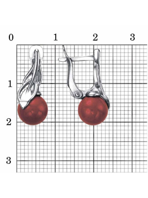 Серьги бижутерия, покрытие - серебрение с оксидированием, вставка - имитация жемчуга