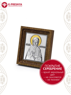 Икона бижутерия, покрытие - серебрение с оксидированием, выборочное золочение, без вставок