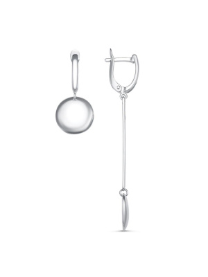 Серьги бижутерия, покрытие - серебрение, без вставок