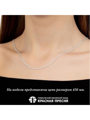 Цепь серебро 925 пробы, без покрытия, отделка - алмазная грань, без вставок