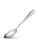 Ложка десертная "весна" серебро 925 пробы, покрытие - выборочное золочение, без вставок