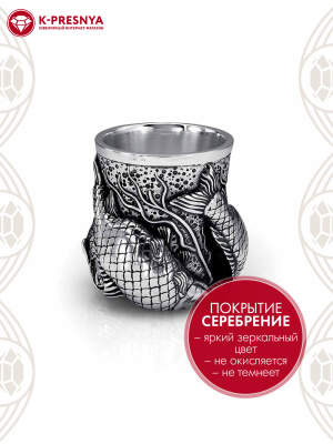 Стопка бижутерия, покрытие - серебрение с оксидированием, без вставок