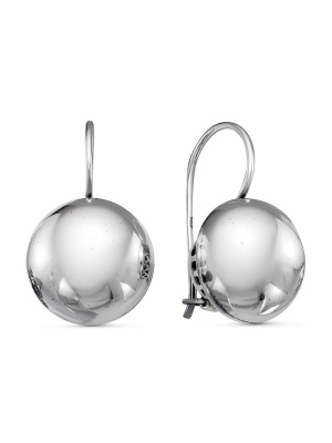 Серьги бижутерия, покрытие - серебрение с оксидированием, без вставок