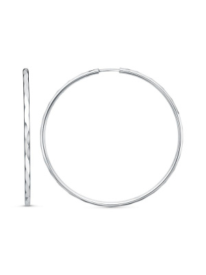 Серьги серебро 925 пробы, покрытие - родирование, отделка - алмазная грань, без вставок