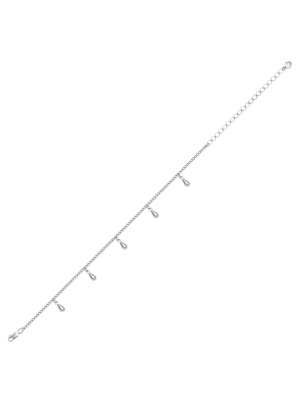 Браслет бижутерия, покрытие - серебрение, без вставок