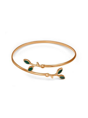 Браслет бижутерия, покрытие - золочение, отделка - эмаль, без вставок