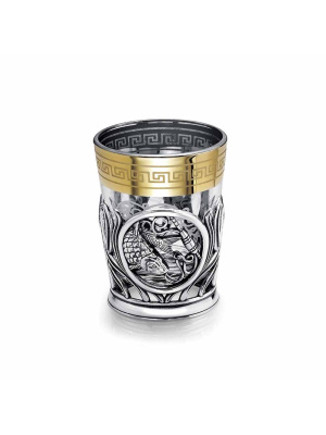 Стопка "рыбалка" бижутерия, покрытие - серебрение с оксидированием, без вставок