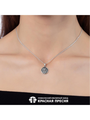 Подвеска серебро 925 пробы, покрытие - оксидирование, без вставок