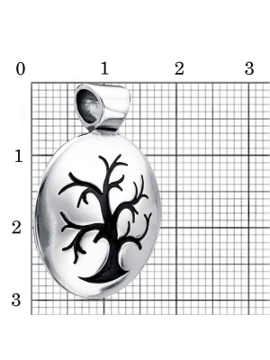 Подвеска серебро 925 пробы, покрытие - оксидирование, отделка - эмаль, без вставок