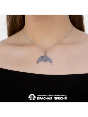 Подвеска серебро 925 пробы, покрытие - оксидирование, без вставок