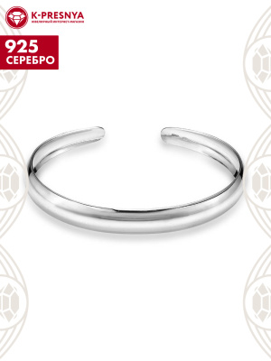 Браслет серебро 925 пробы, покрытие - родирование, без вставок